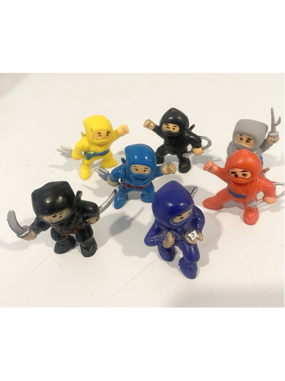 Vintage Mini Ninja Figures Lot of 7 Vending Machine Gumball Capsule Toys